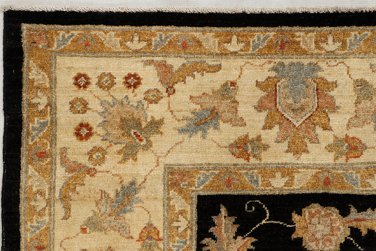 6' x 9'  Black Handmade Persian Rug ZIEGLER Rectangular