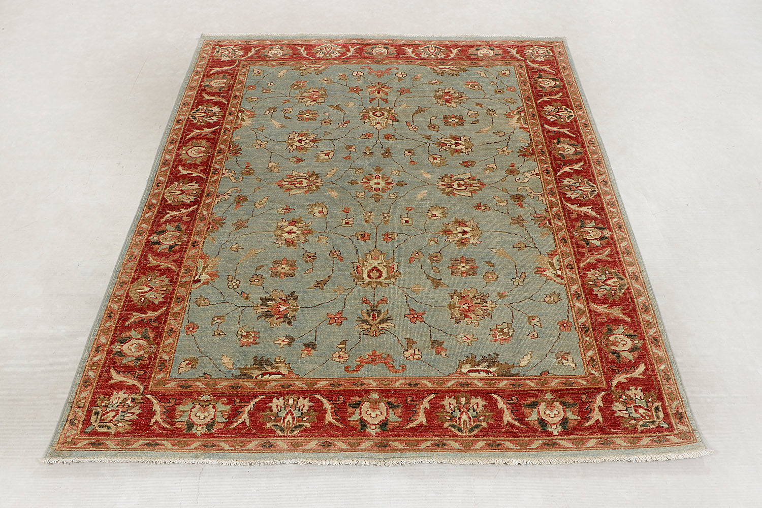 Ziegler Persian Hand Knotted Wool Rug Aqua