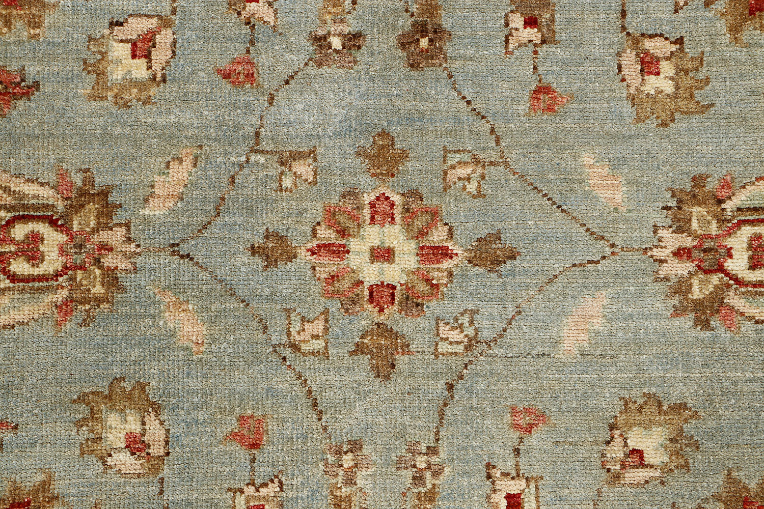 Ziegler Persian Hand Knotted Wool Rug Aqua