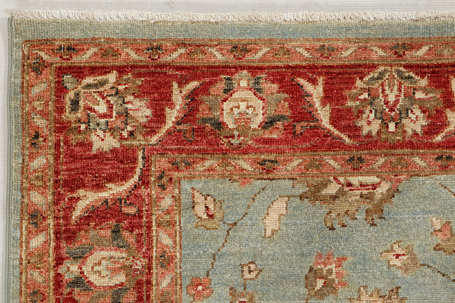 Ziegler Persian Hand Knotted Wool Rug Aqua