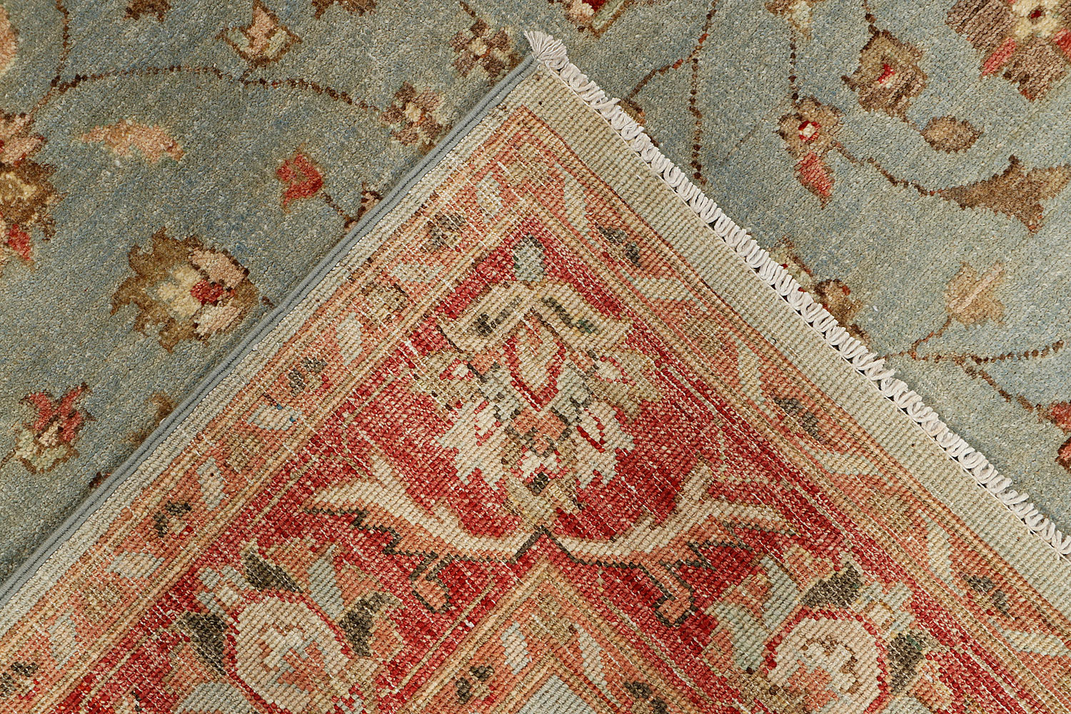 Ziegler Persian Hand Knotted Wool Rug Aqua