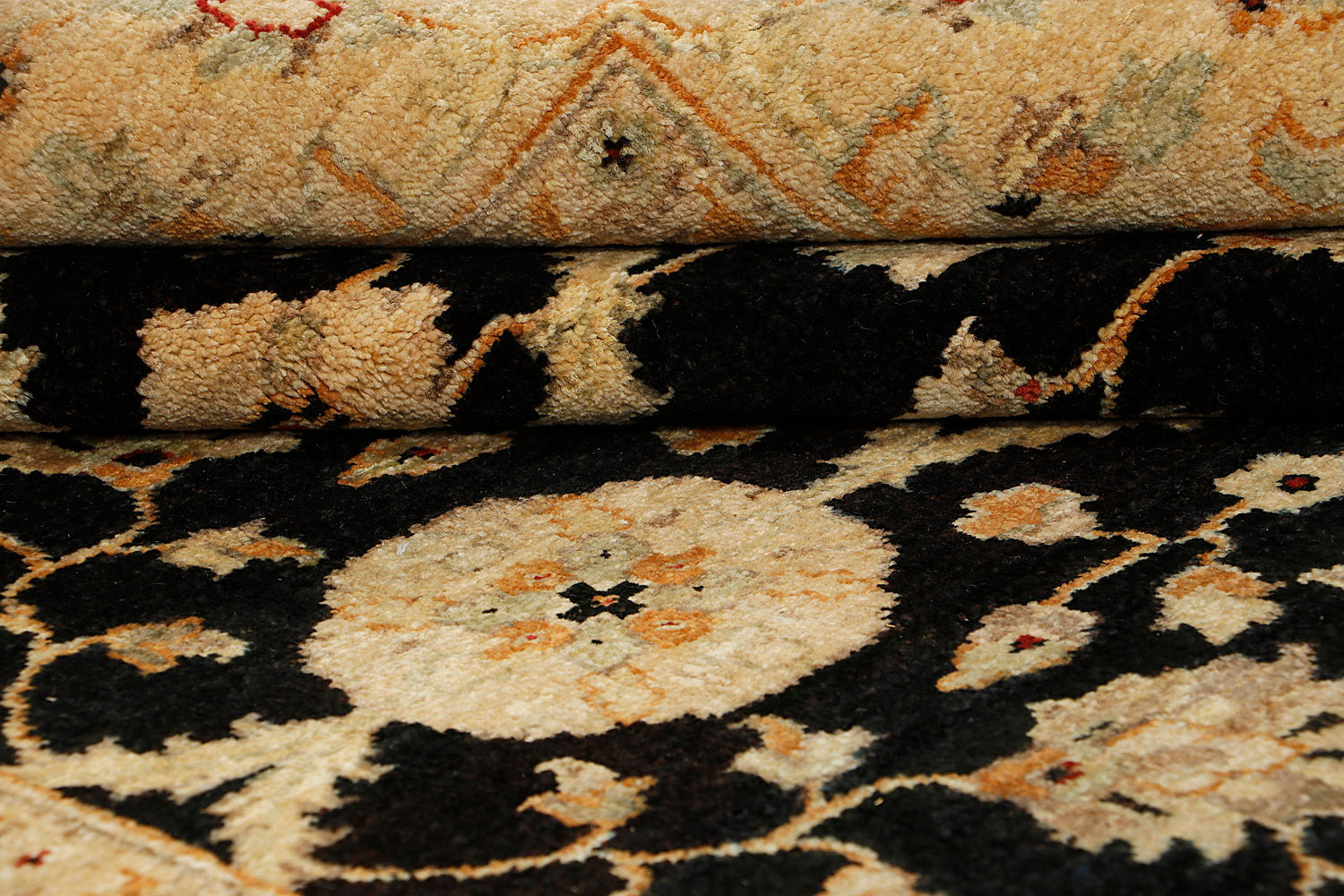 Ziegler Persian Hand Knotted Wool Rug Black
