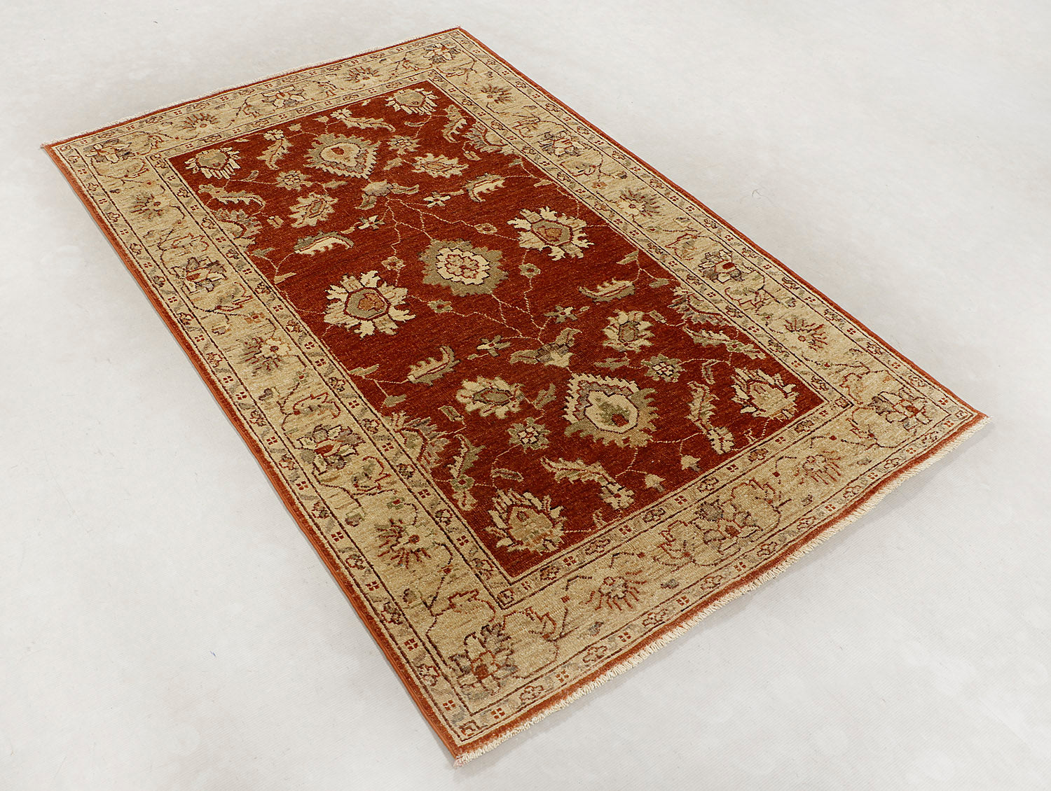 4' x 6' Red Handmade Persian Rug ZIEGLER Rectangular