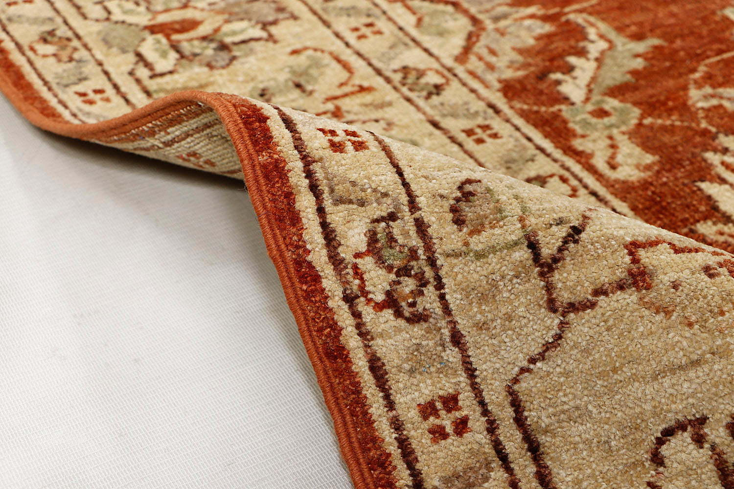 4' x 6'  Red Handmade Persian Rug ZIEGLER Rectangular