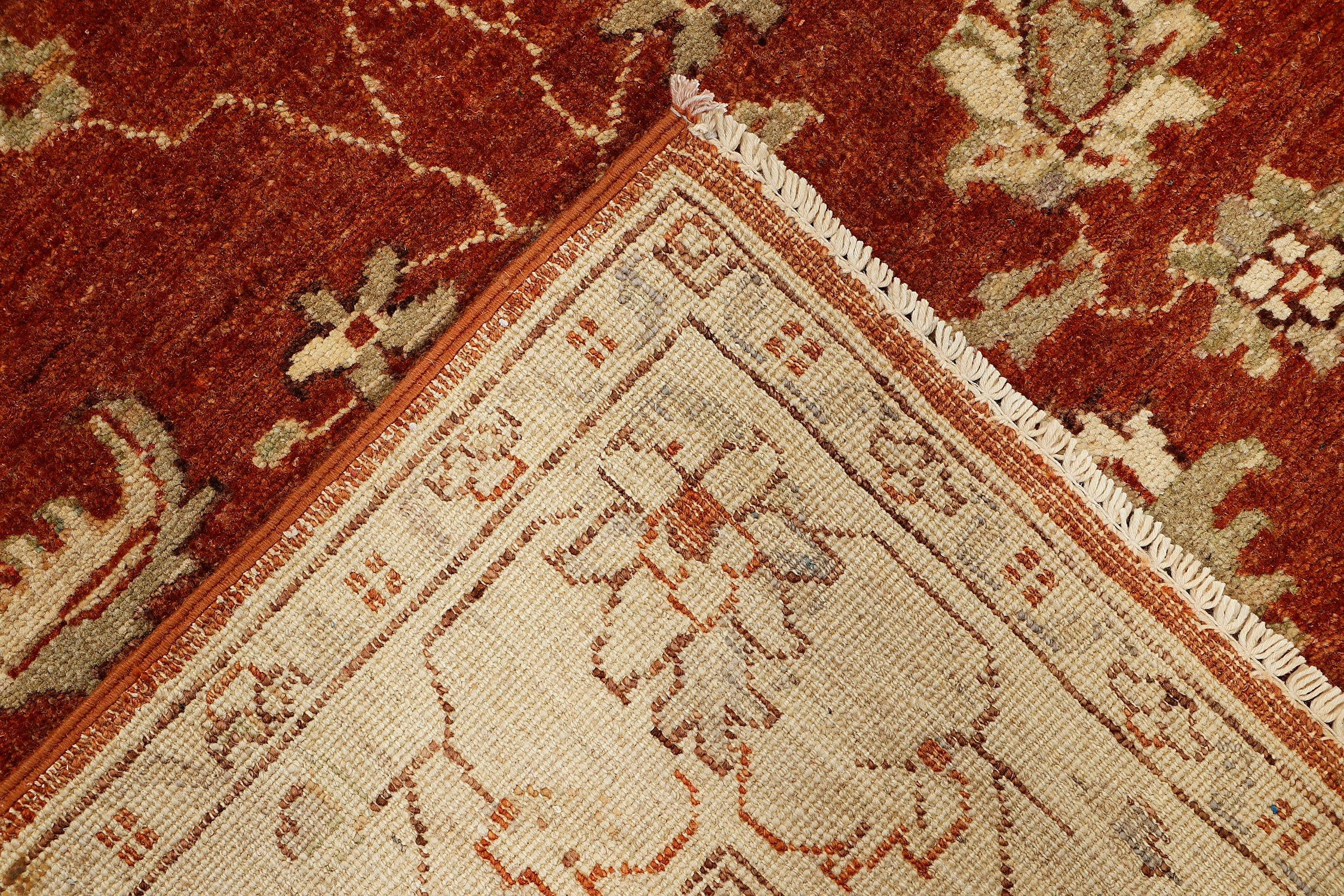 4' x 6'  Red Handmade Persian Rug ZIEGLER Rectangular