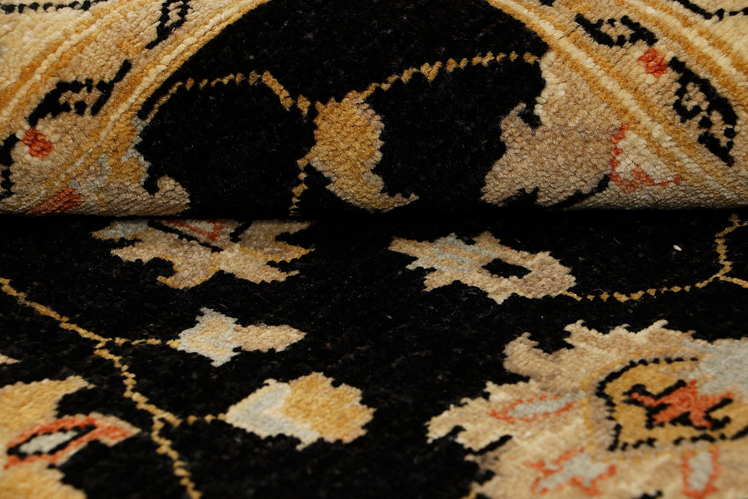 Ziegler Persian Hand Knotted Wool Rug Black 3' x 5'