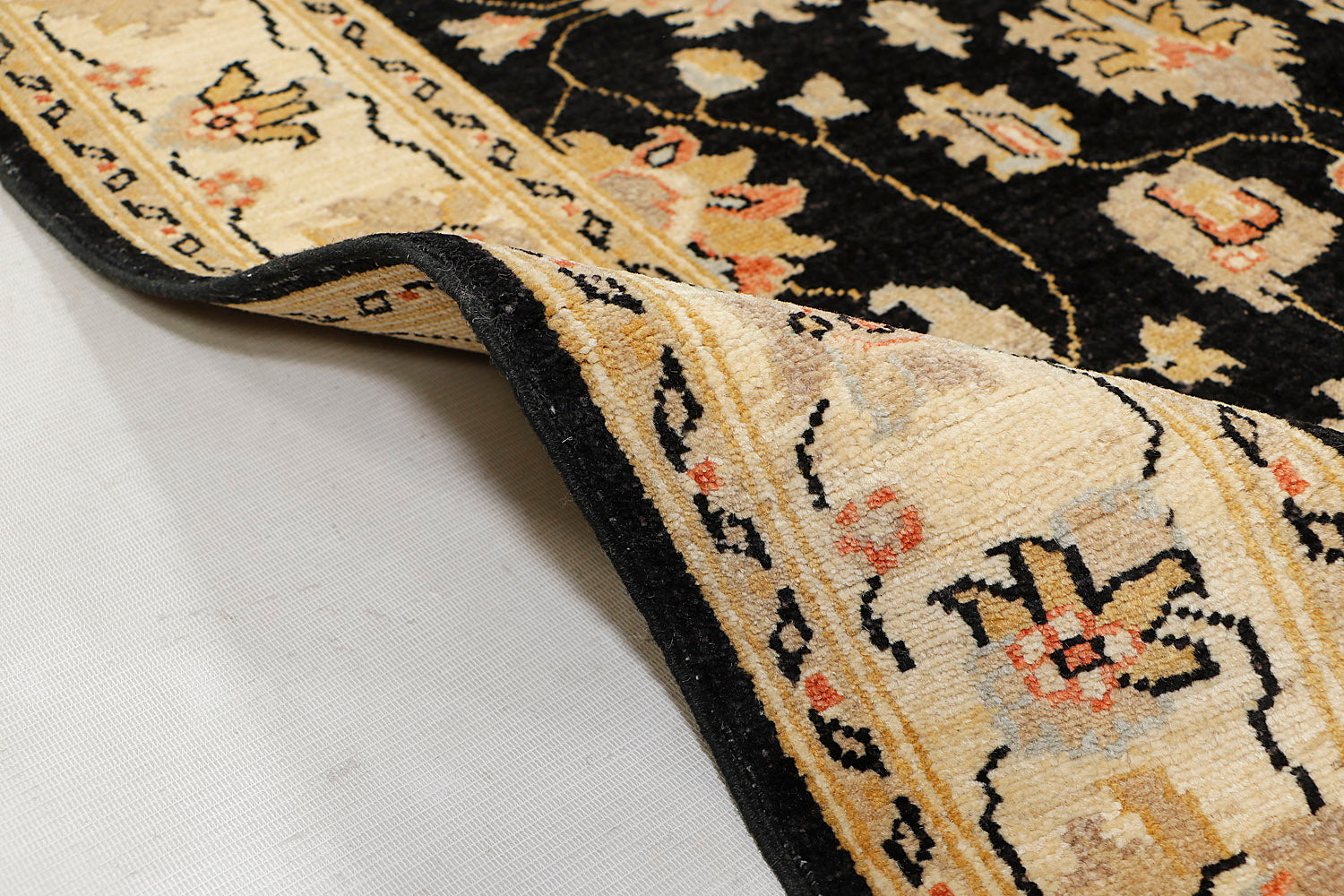 Ziegler Persian Hand Knotted Wool Rug Black 3' x 5'