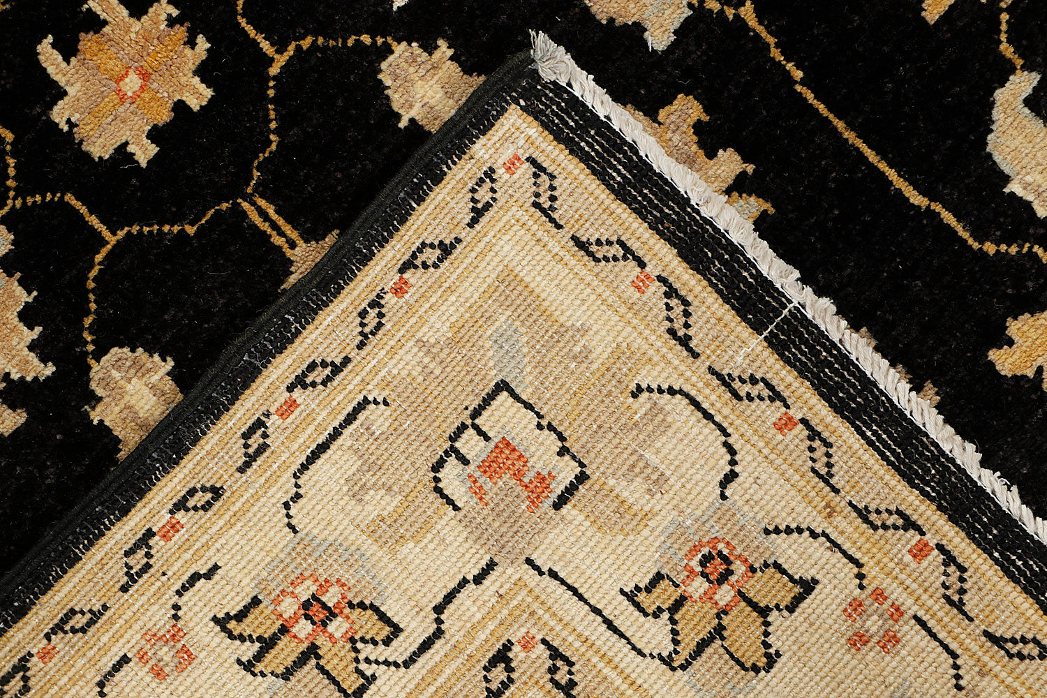 Ziegler Persian Hand Knotted Wool Rug Black 3' x 5'