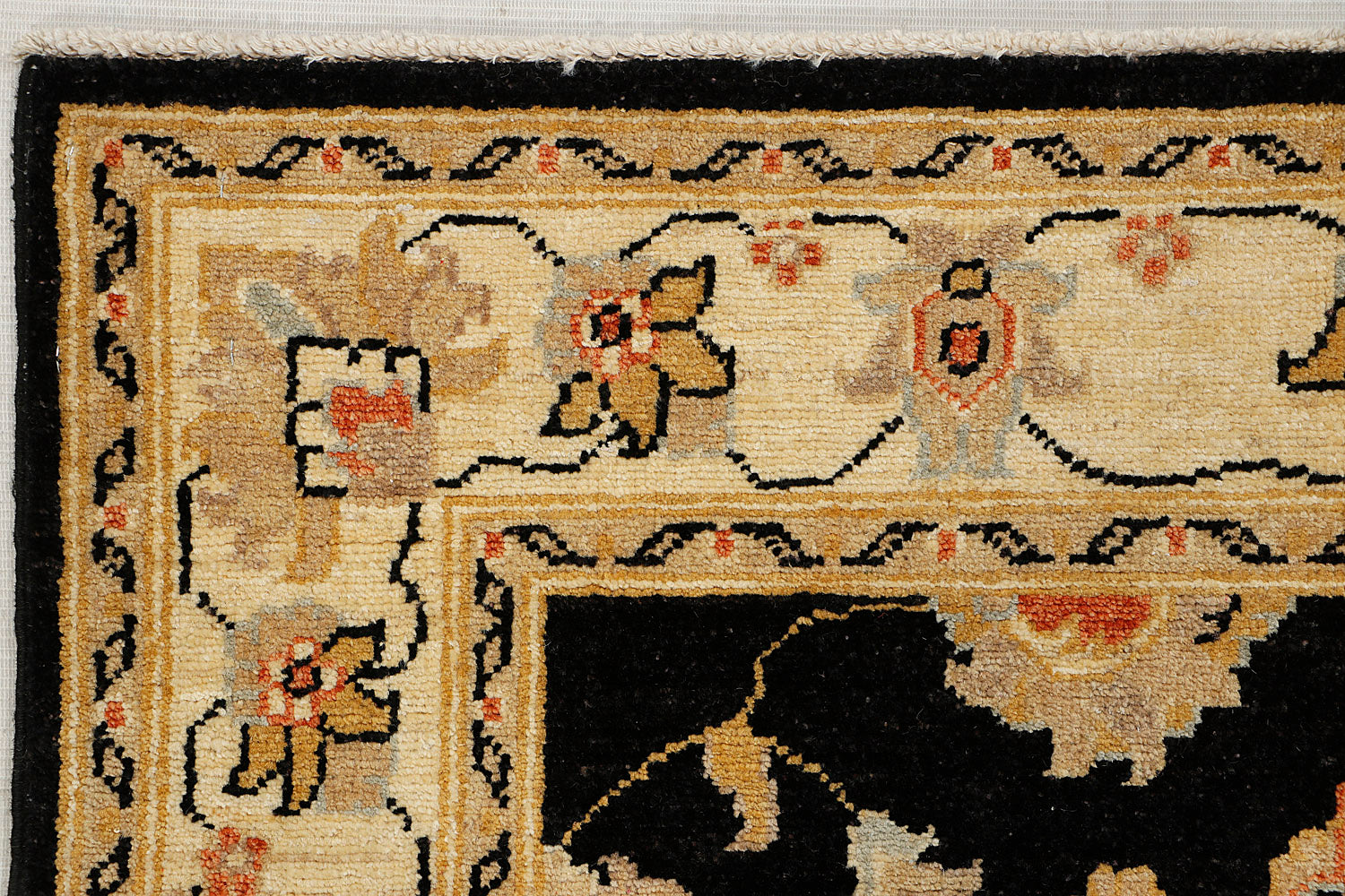 Ziegler Persian Hand Knotted Wool Rug Black 3' x 5'