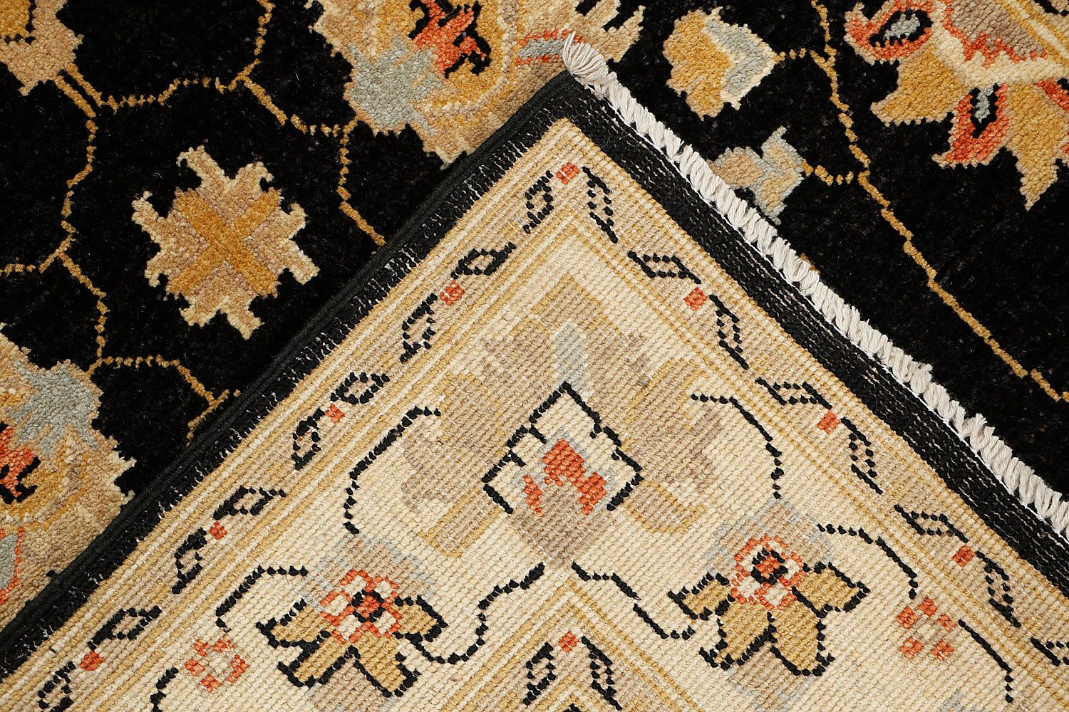 Ziegler Persian Hand Knotted Wool Rug Black 3' x 5'