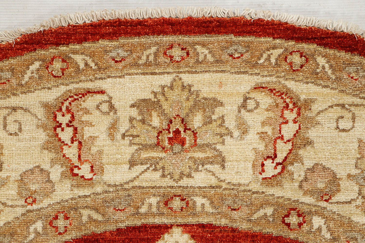 Ziegler Persian Hand Knotted Wool Square Rug Red 5' x 5'