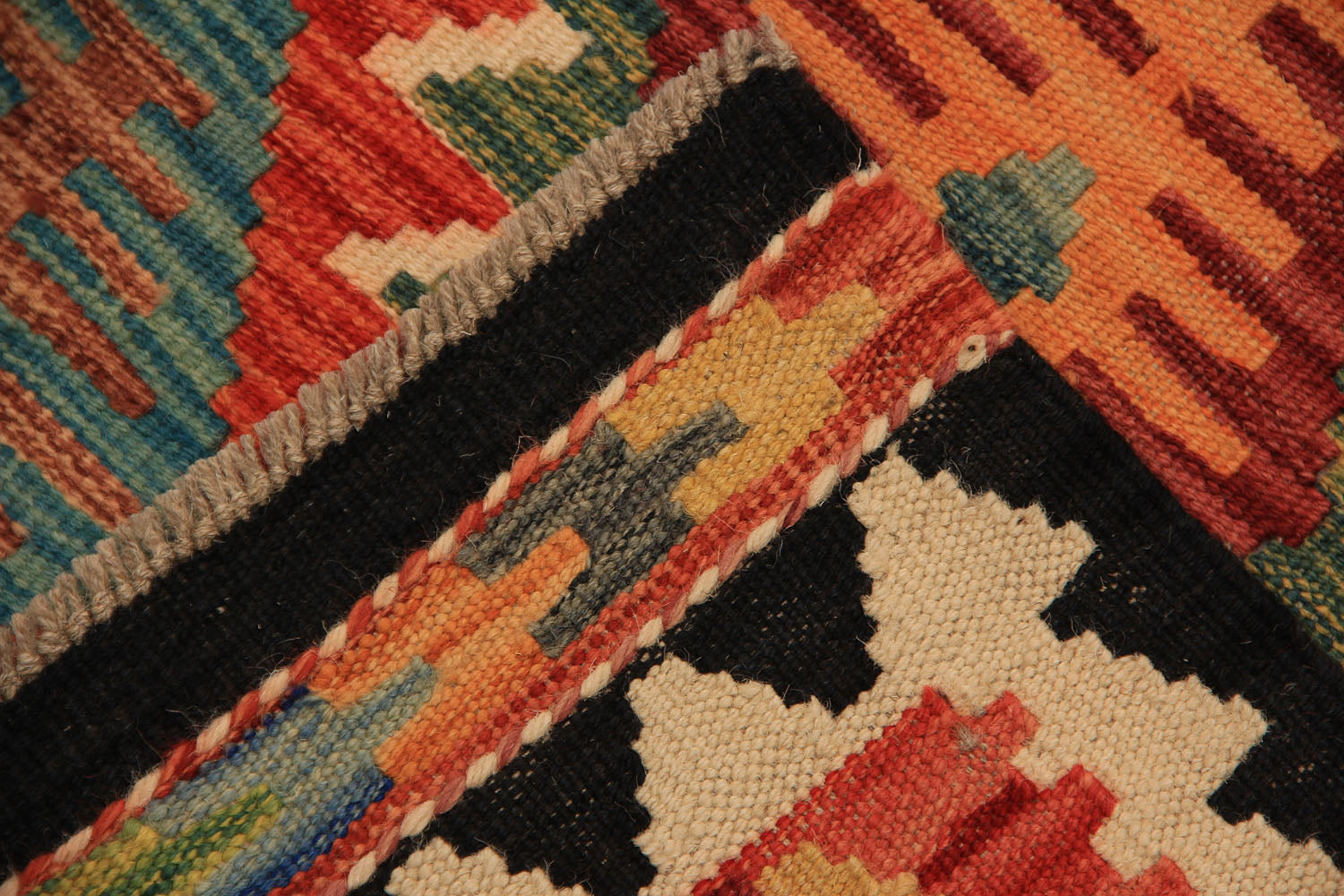 3' X 8'  Multy Handmade Veggie Dye Kilim Rug Runner