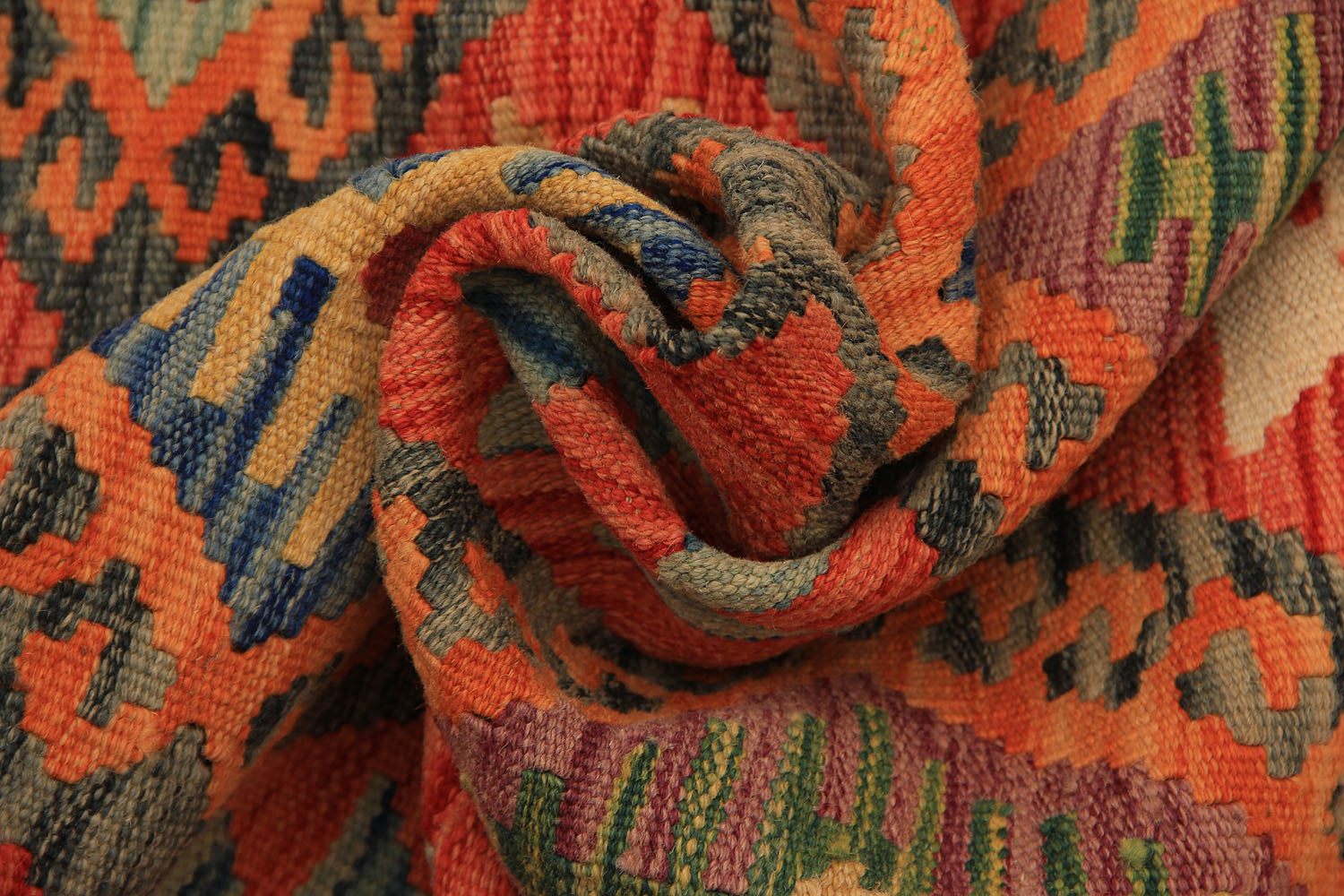 3' X 8'  Multy Handmade Veggie Dye Kilim Rug Runner