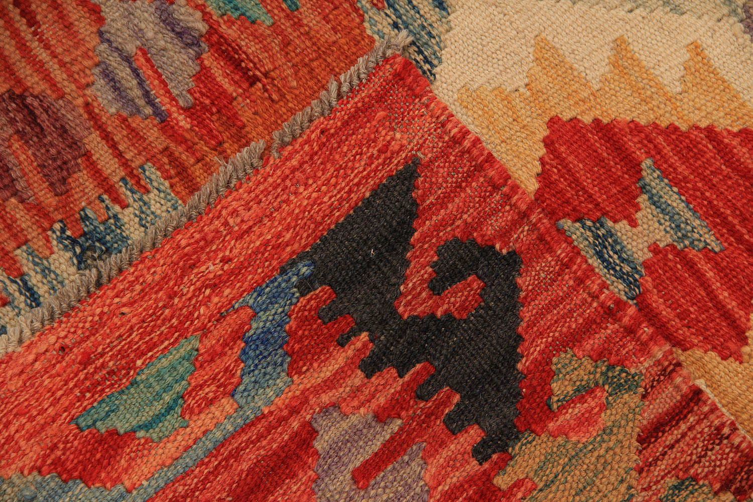 3' X 8'  Multy Handmade Veggie Dye Kilim Rug Runner