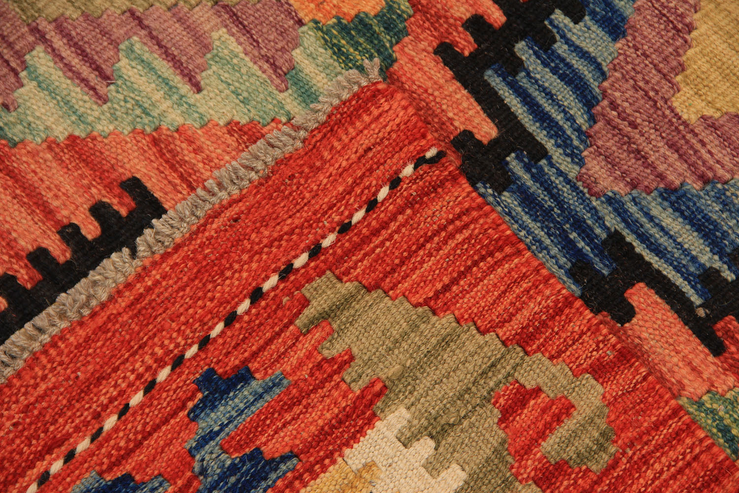 3' X 8'  Multy Handmade Veggie Dye Kilim Rug Runner