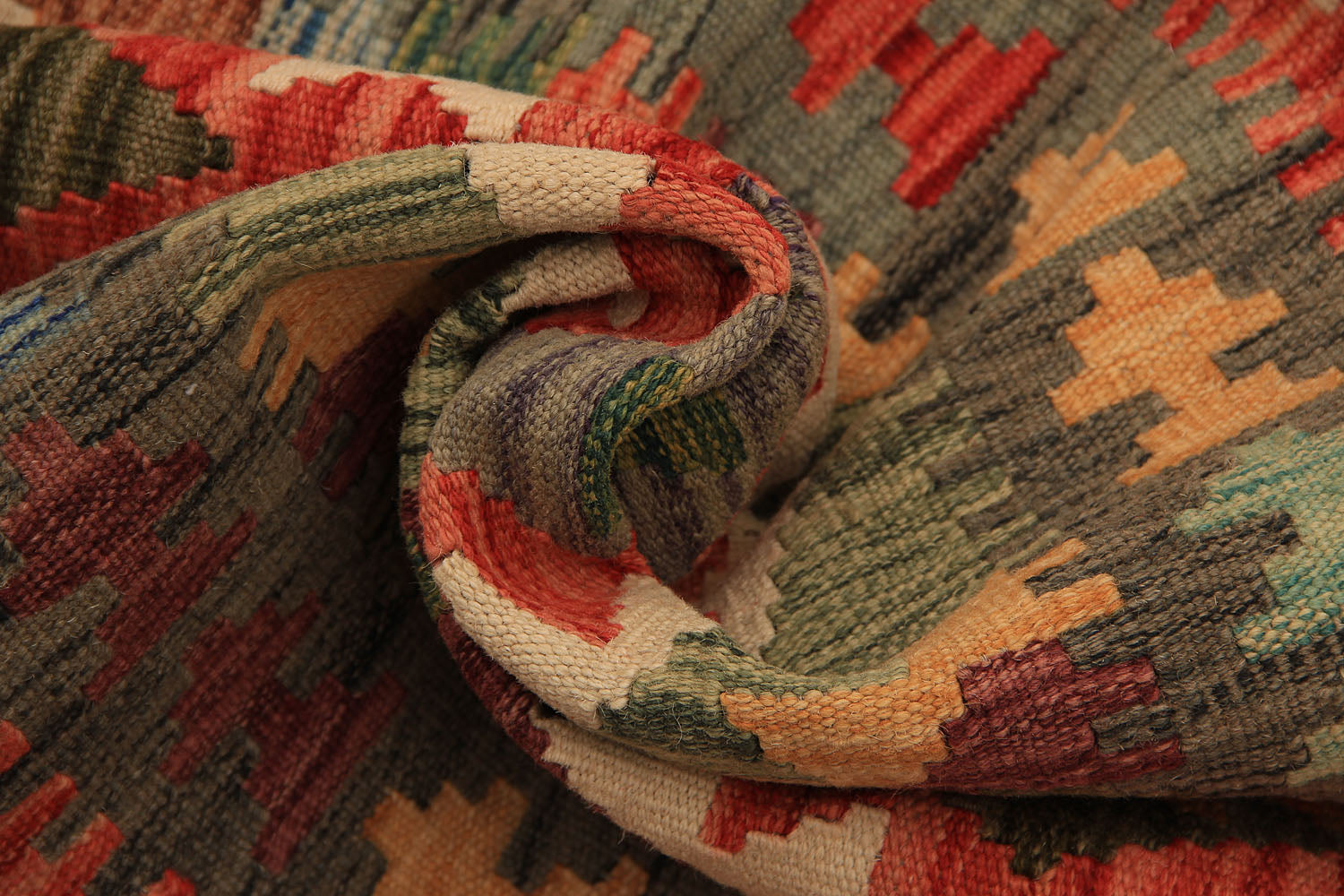 3' X 8'  Multy Handmade Veggie Dye Kilim Rug Runner