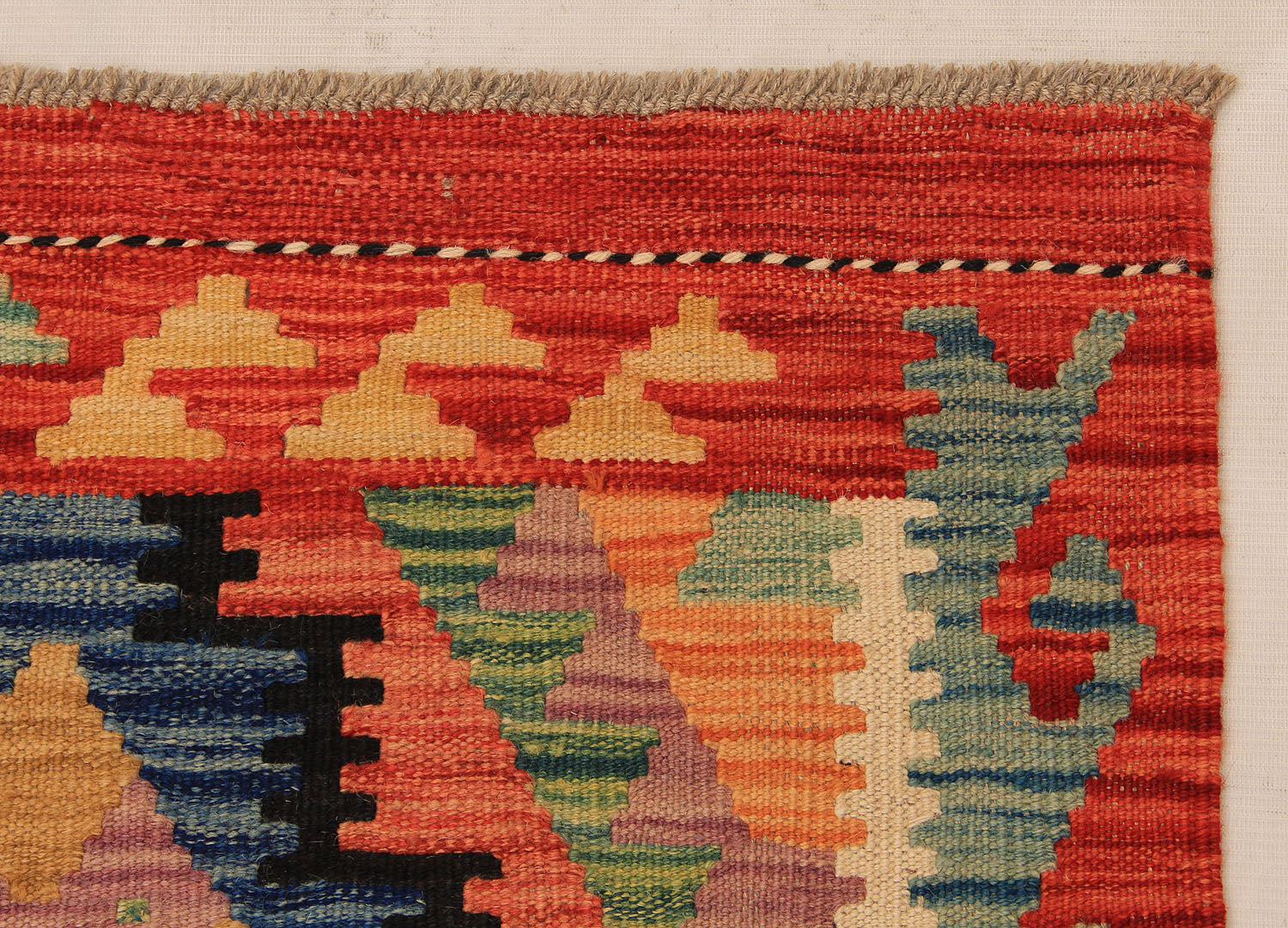 3' X 8'  Multy Handmade Veggie Dye Kilim Rug Runner