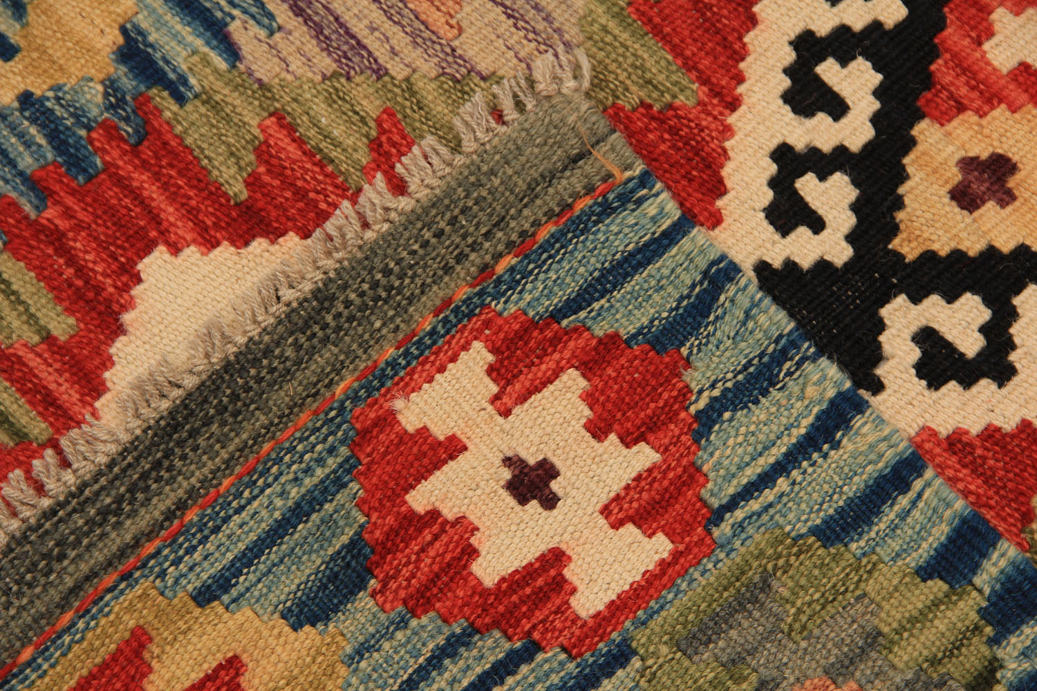 3' X 8'  Multy Handmade Veggie Dye Kilim Rug Runner