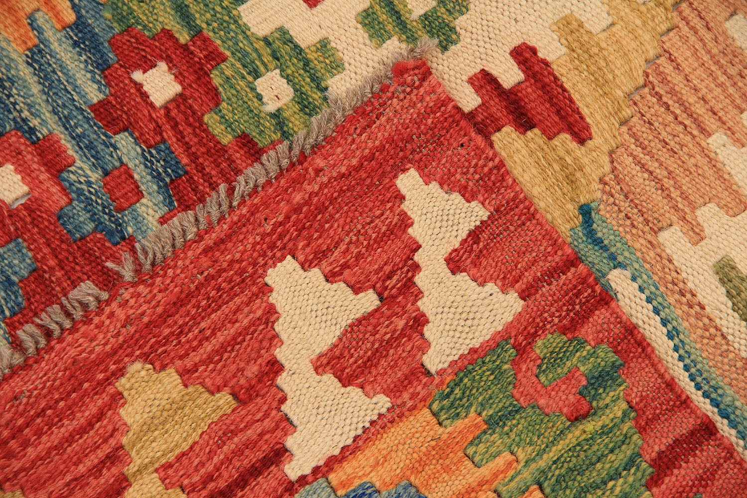 3' X 8'  Multy Handmade Veggie Dye Kilim Rug Runner