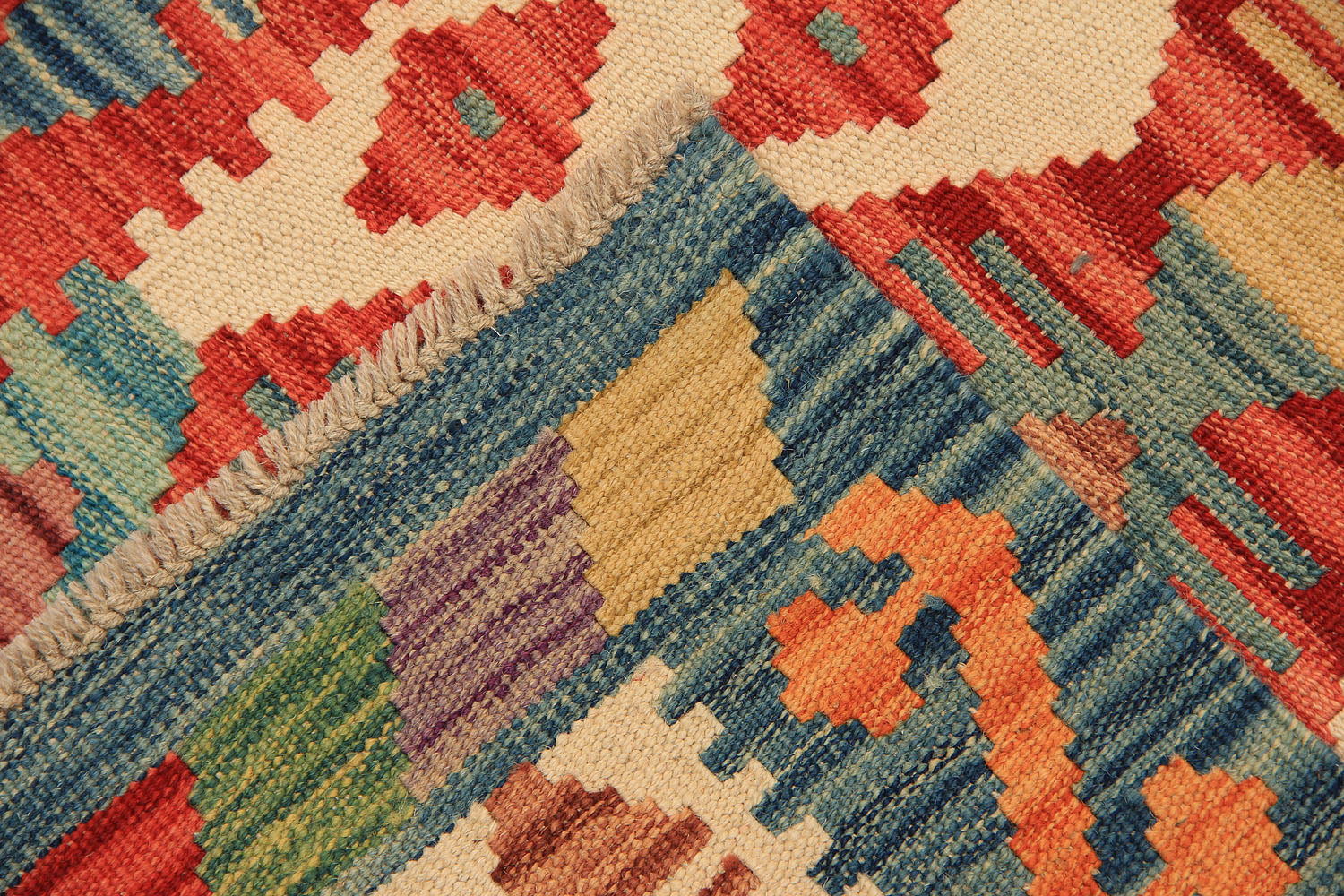 3' X 8'  Multy Handmade Veggie Dye Kilim Rug Runner