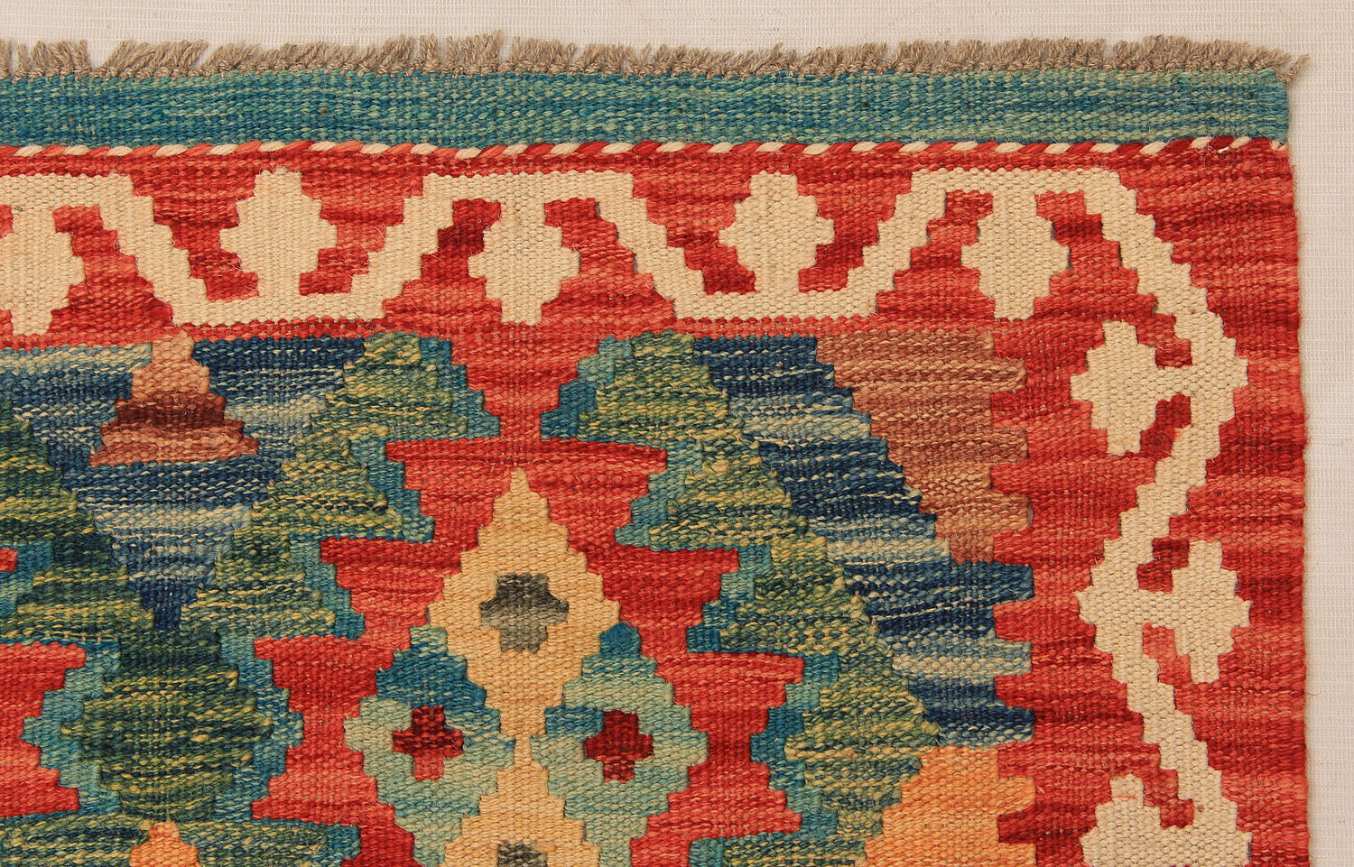 3' X 8'  Multy Handmade Veggie Dye Kilim Rug Runner