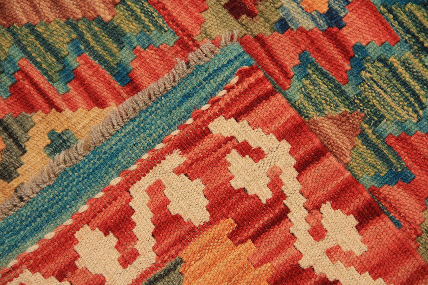 3' X 8'  Multy Handmade Veggie Dye Kilim Rug Runner