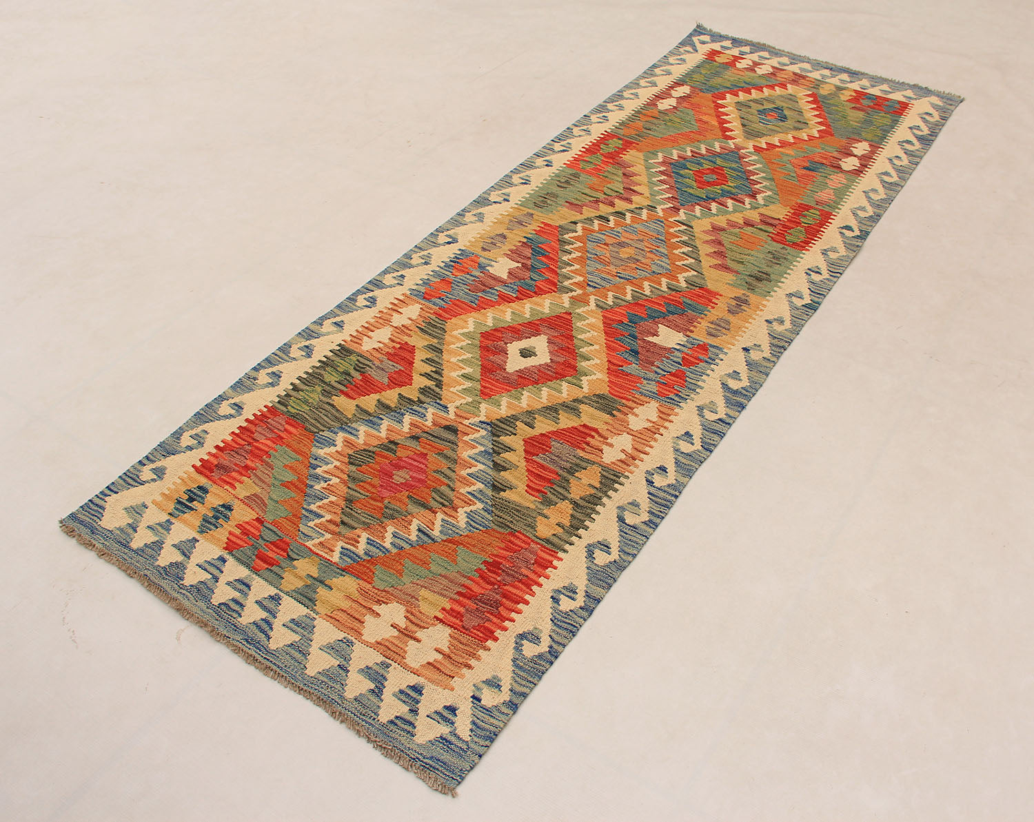 3' X 8'  Multy Handmade Veggie Dye Kilim Rug Runner