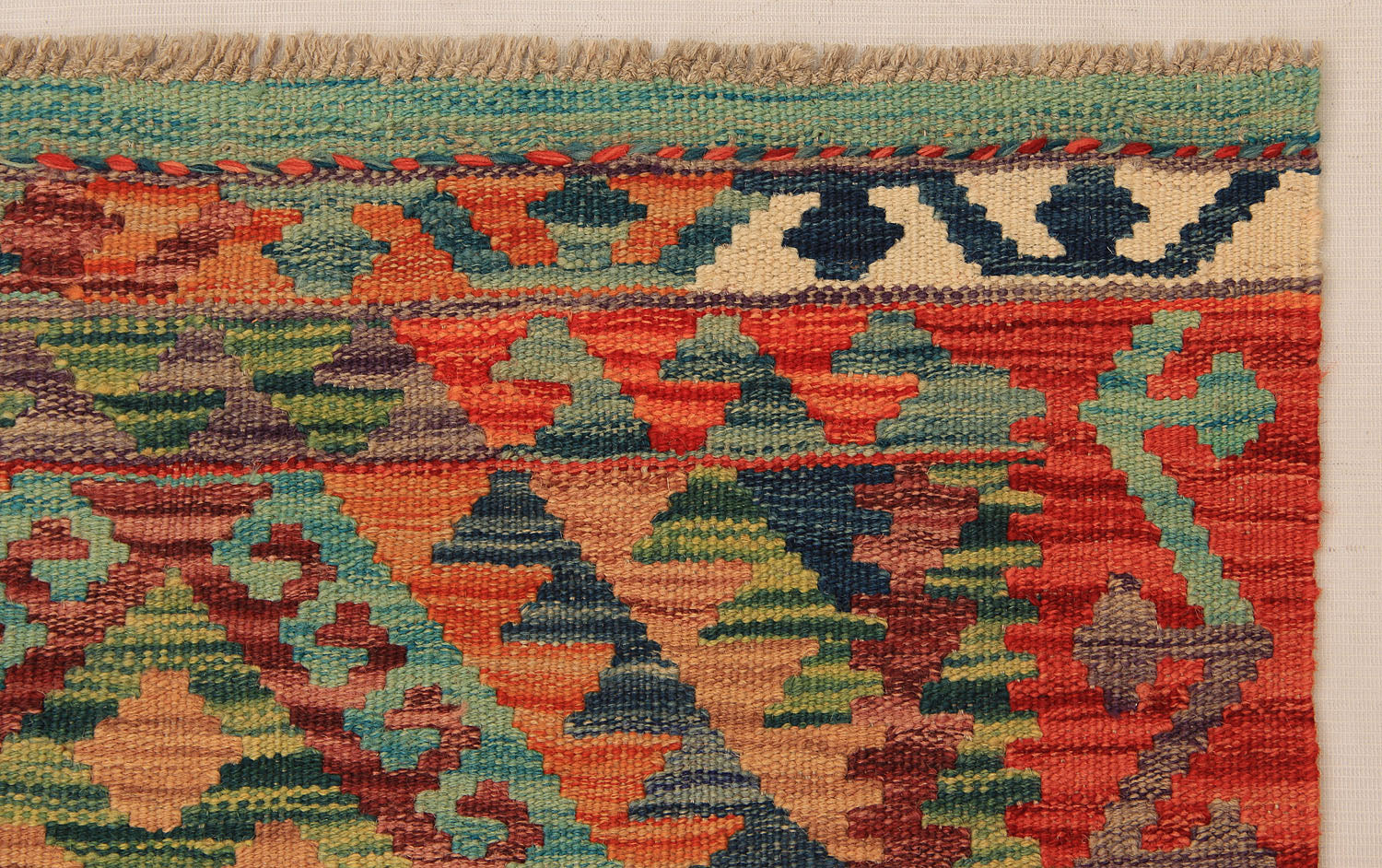 3' X 8'  Multy Handmade Veggie Dye Kilim Rug Runner