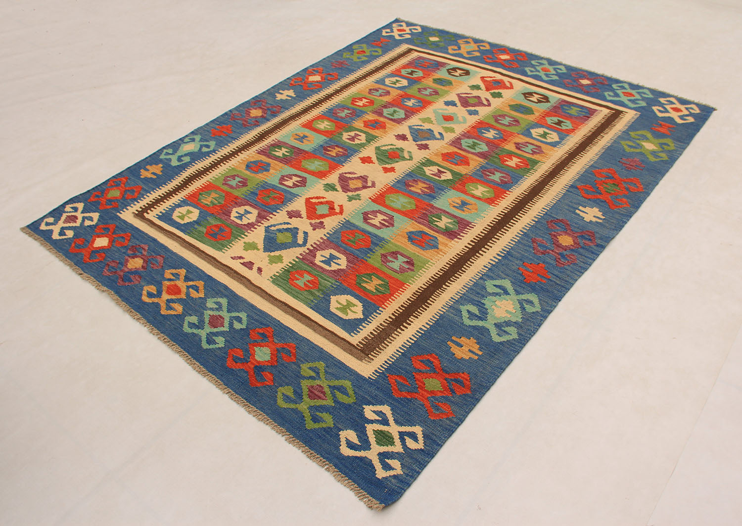 Multy Handmade Veggie Dye Kilim Rug Rectangular