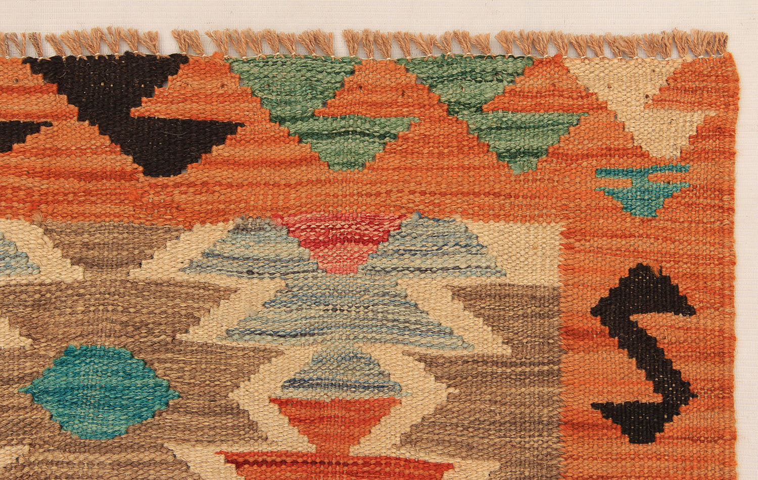 2' 6" x 4'  Multy Handmade Veggie Dye Kilim Rug Rectangular