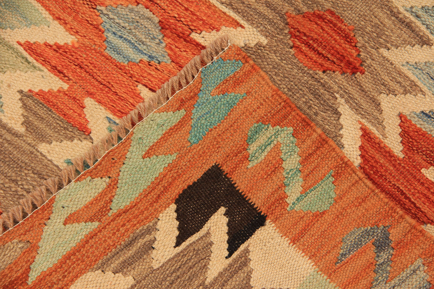 2' 6" x 4'  Multy Handmade Veggie Dye Kilim Rug Rectangular