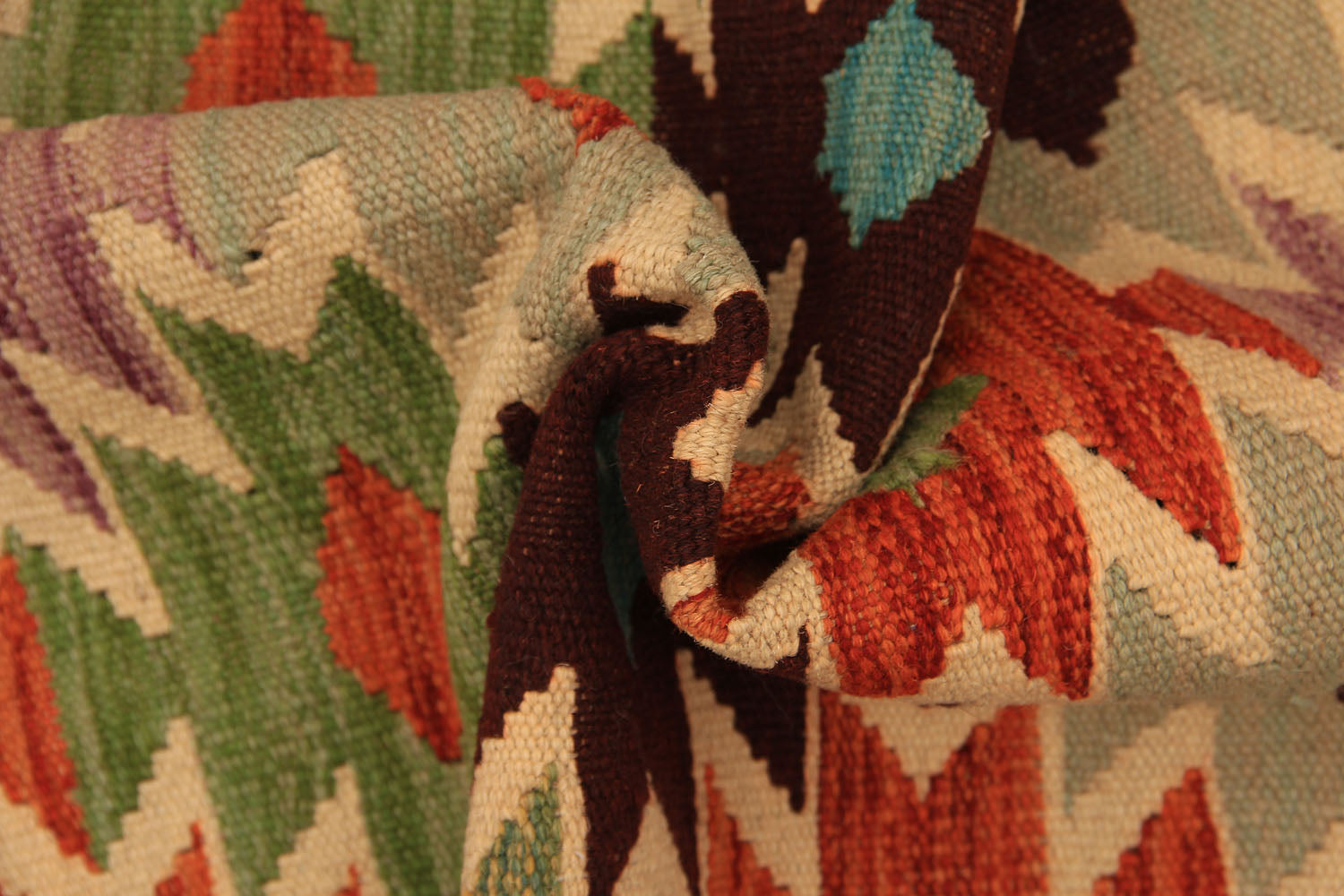 2' 6" x 4'  Multy Handmade Veggie Dye Kilim Rug Rectangular