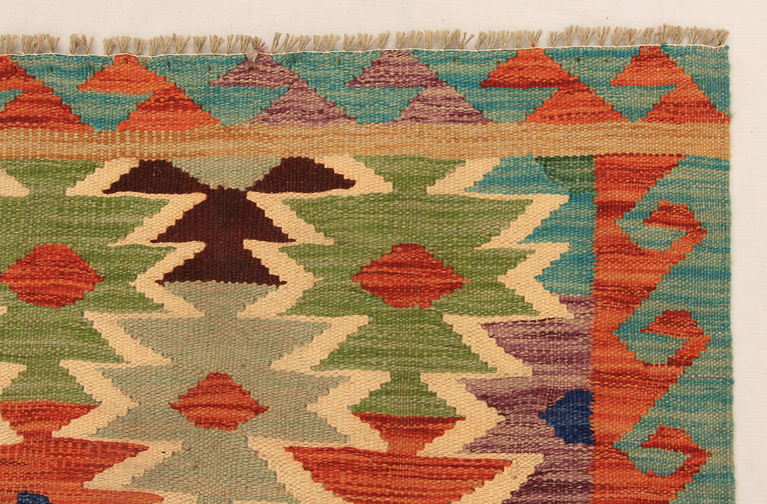 2' 6" x 4'  Multy Handmade Veggie Dye Kilim Rug Rectangular