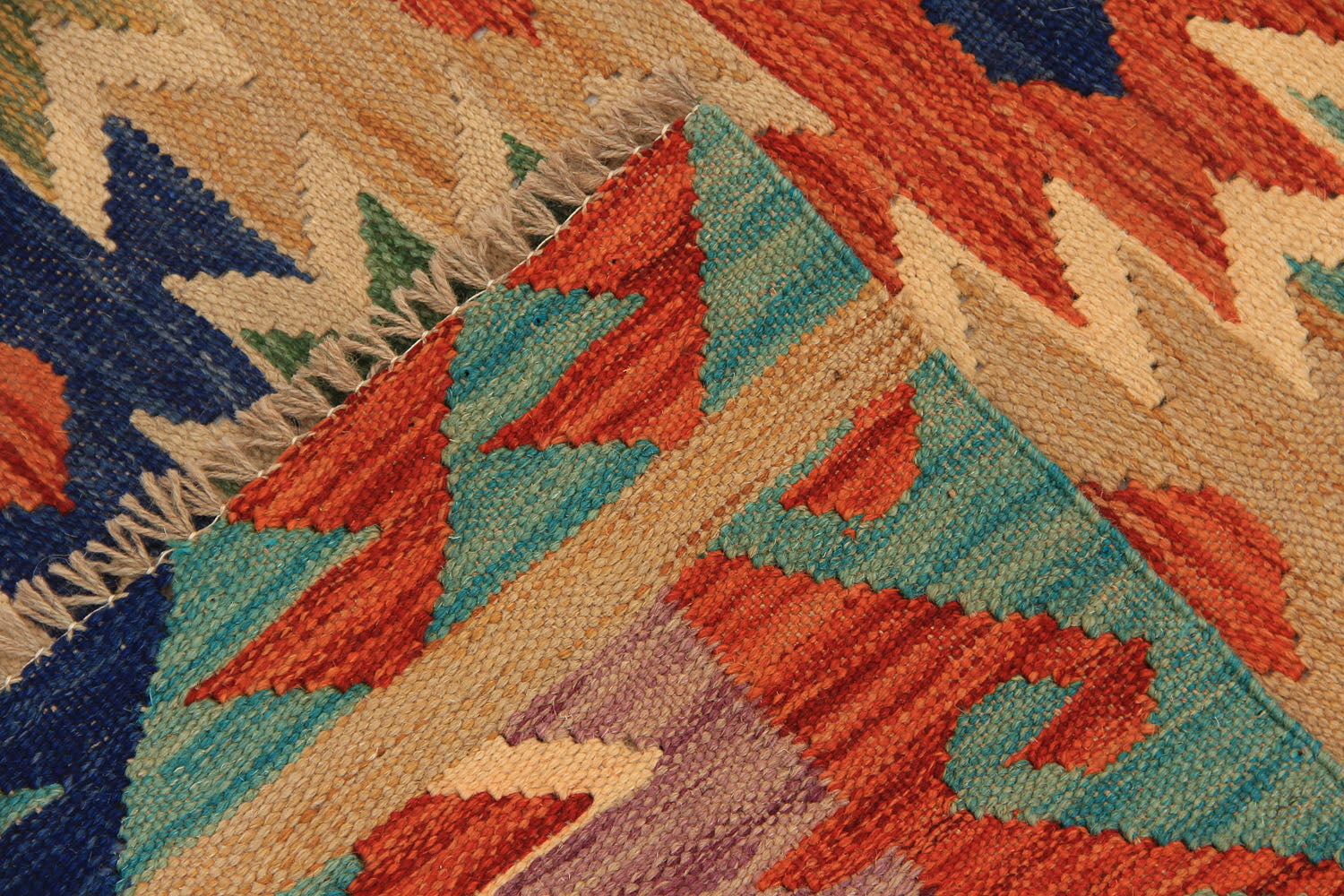2' 6" x 4'  Multy Handmade Veggie Dye Kilim Rug Rectangular