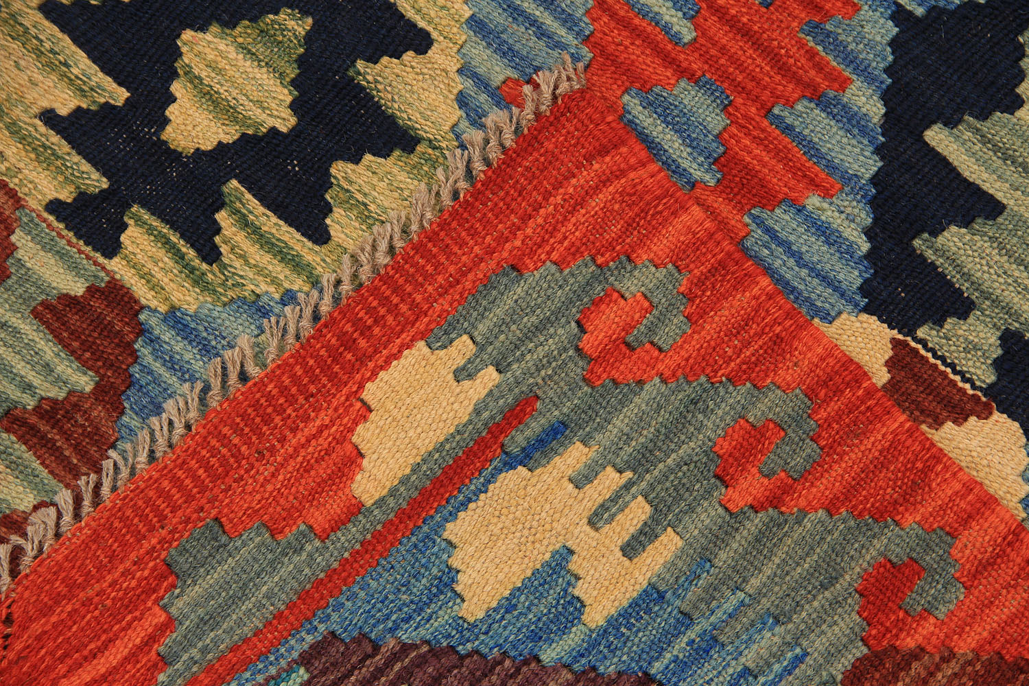 3' X 4'  Multy Handmade Veggie Dye Kilim Rug Rectangular