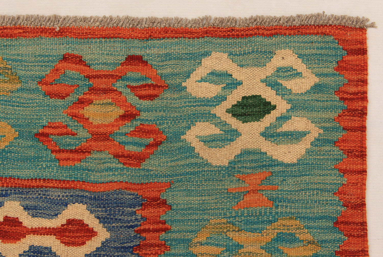 4' 6" x 6' 6  Multy Handmade Veggie Dye Kilim Rug Rectangular