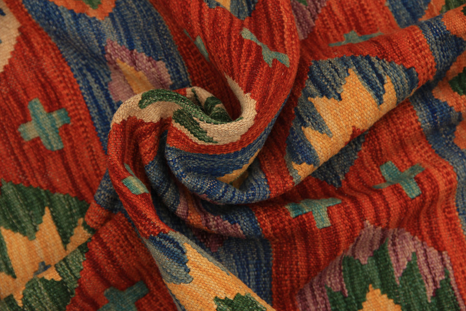 4' 6" x 6' 6  Multy Handmade Veggie Dye Kilim Rug Rectangular