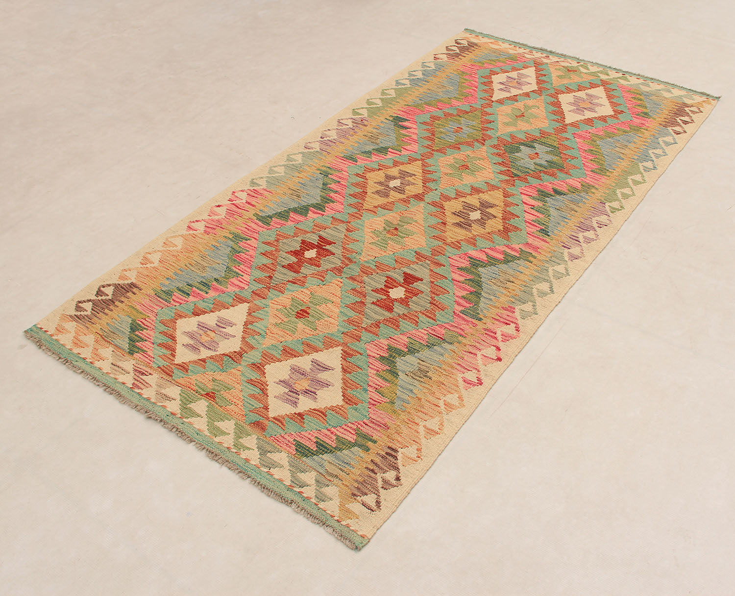 Multy Handmade Veggie Dye Kilim Rug Runner