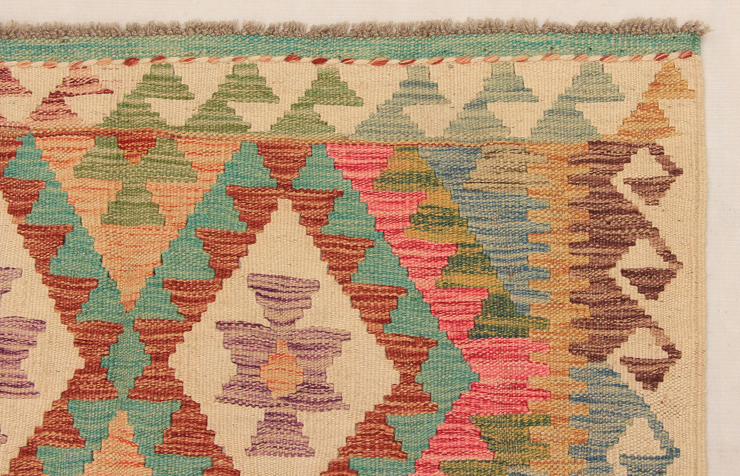 Multy Handmade Veggie Dye Kilim Rug Runner
