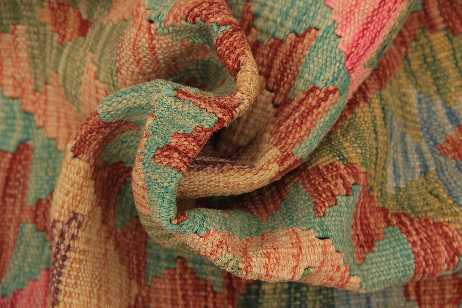 Multy Handmade Veggie Dye Kilim Rug Runner