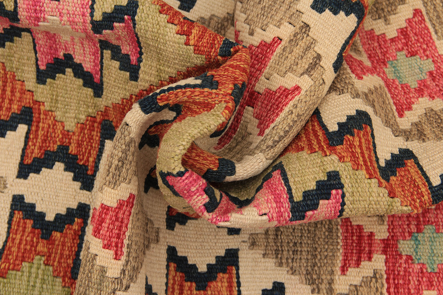 Multy Handmade Veggie Dye Kilim Rug Runner