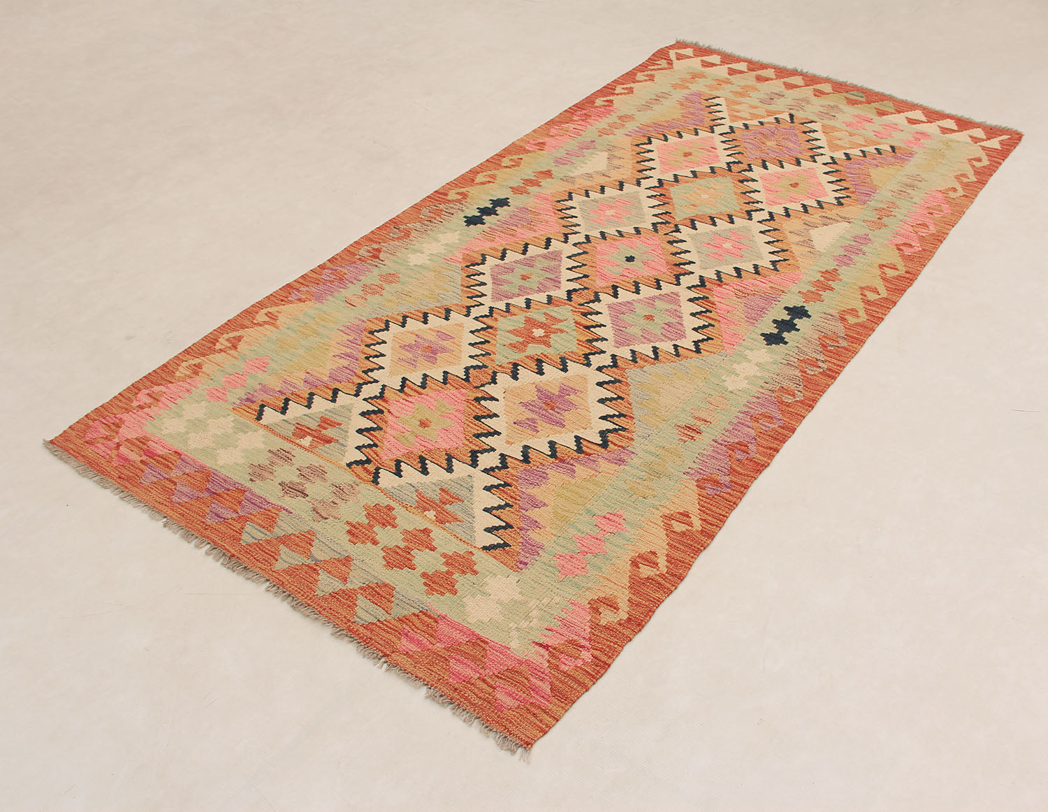 Multy Handmade Veggie Dye Kilim Rug Rectangular