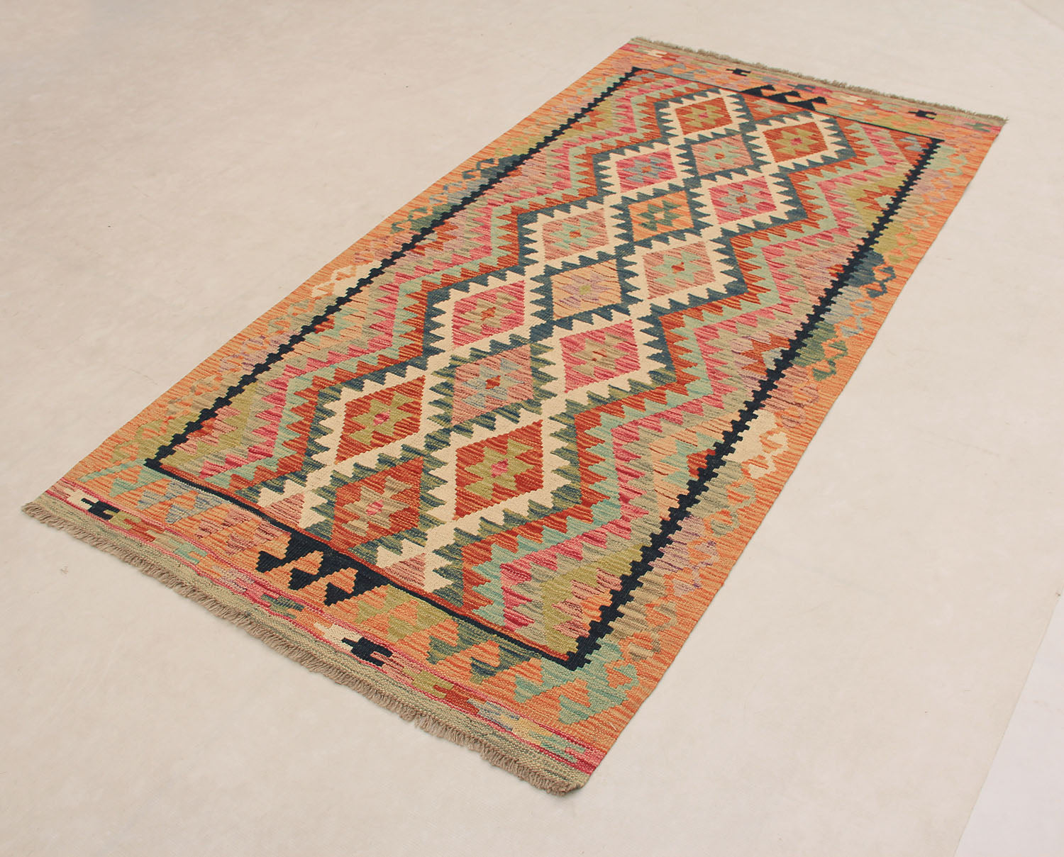 Multy Handmade Veggie Dye Kilim Rug Rectangular
