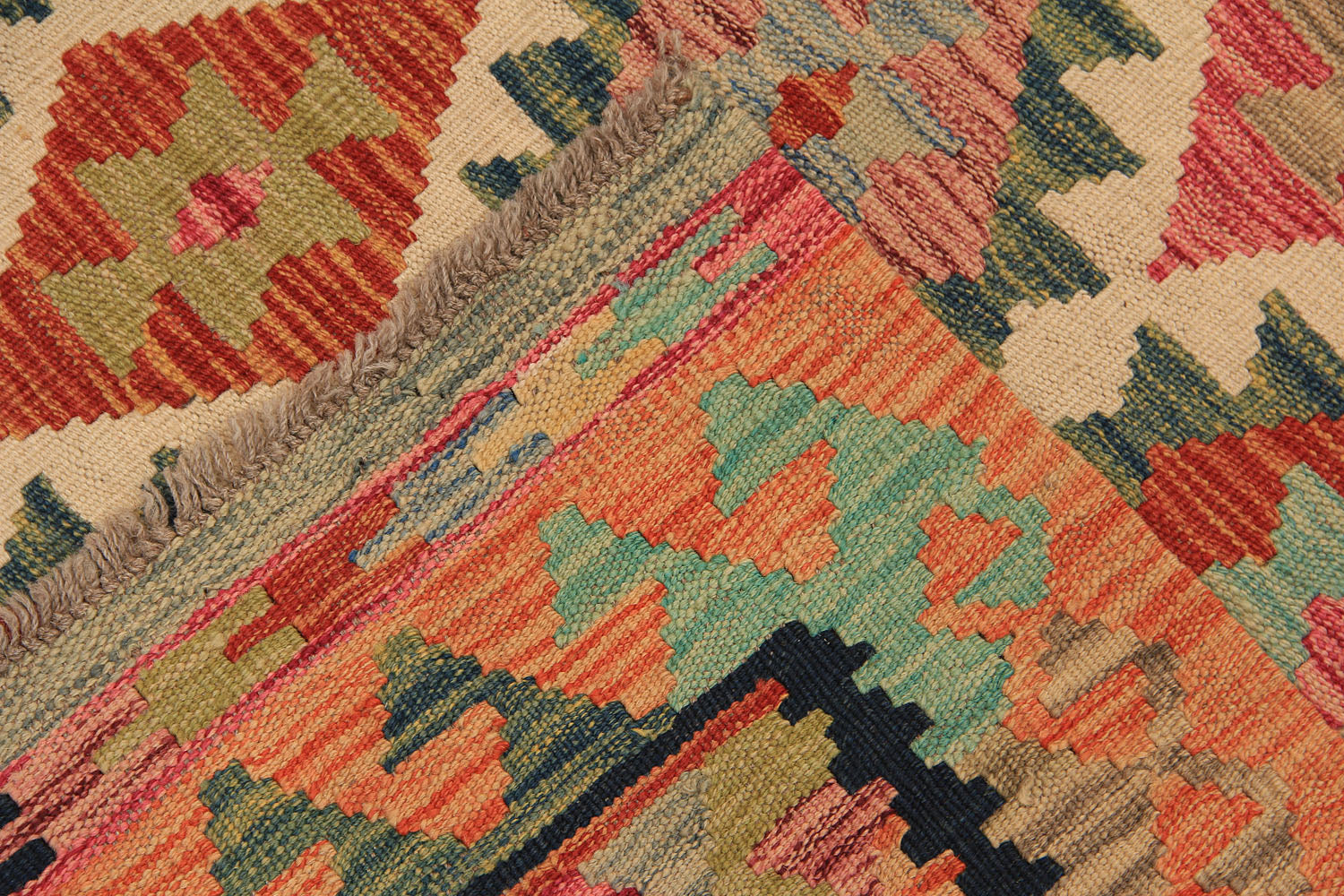 Multy Handmade Veggie Dye Kilim Rug Rectangular