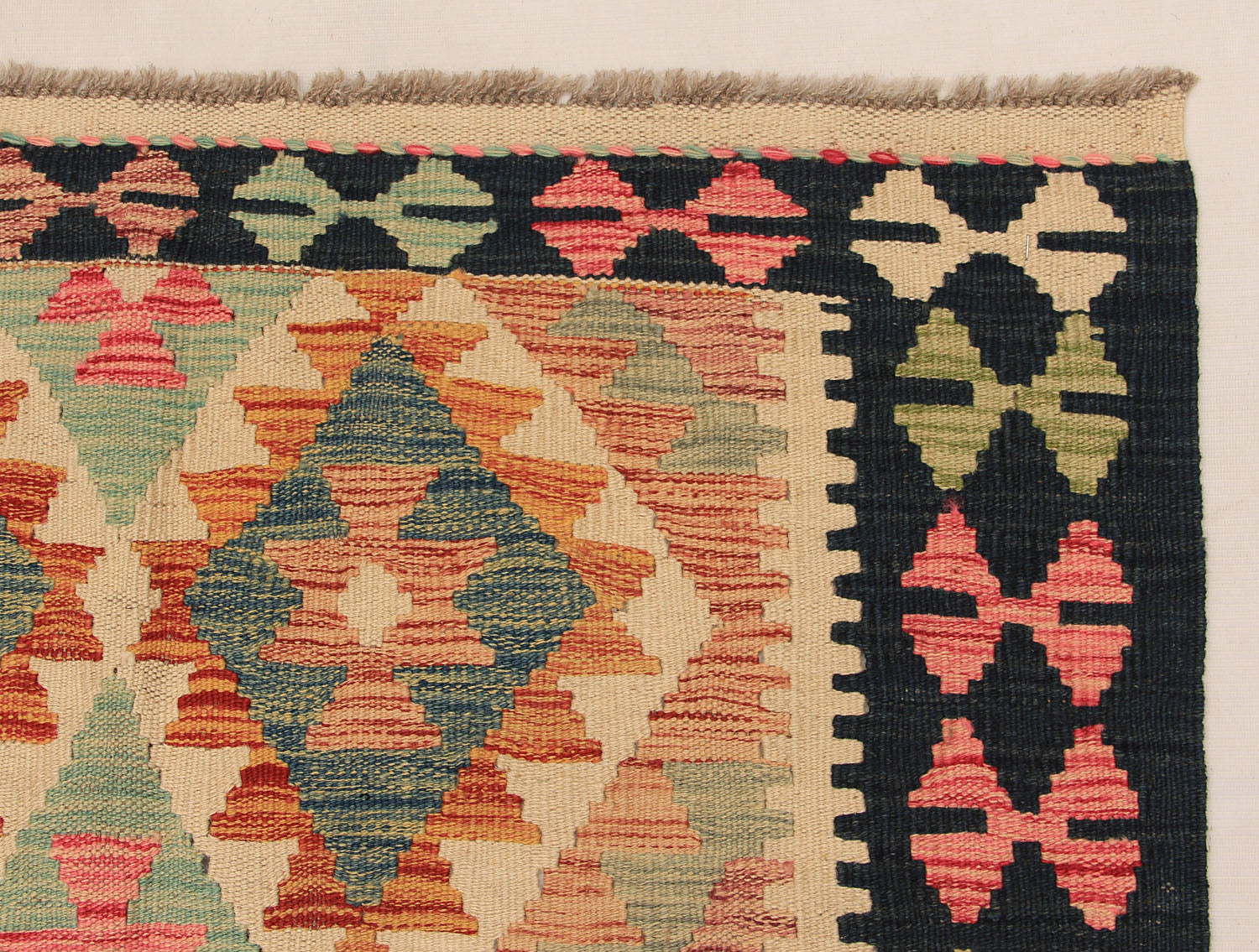 Multy Handmade Veggie Dye Kilim Rug Runner