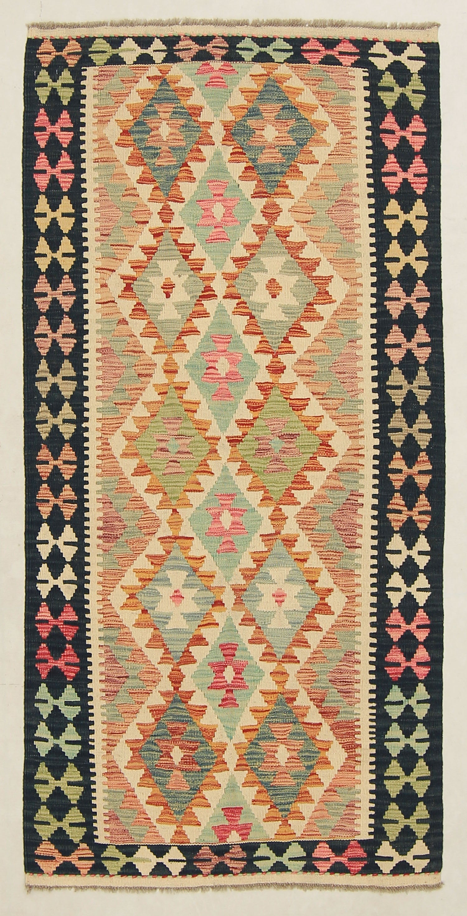 Multy Handmade Veggie Dye Kilim Rug Runner