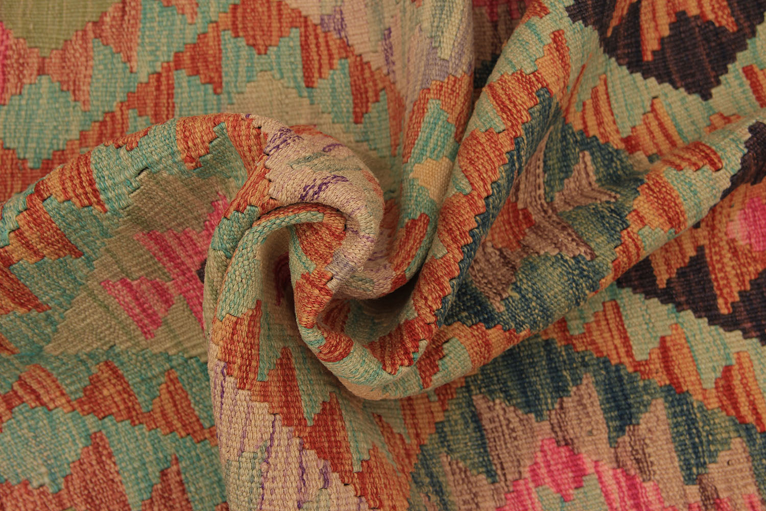 Multy Handmade Veggie Dye Kilim Rug Rectangular