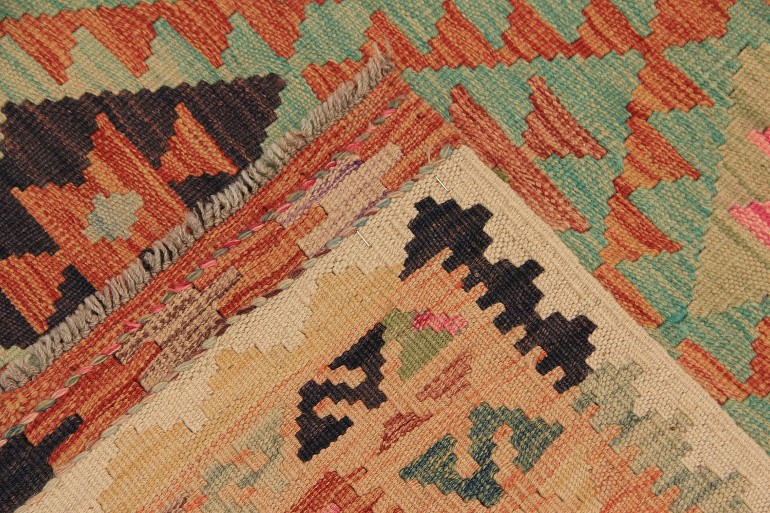 Multy Handmade Veggie Dye Kilim Rug Rectangular
