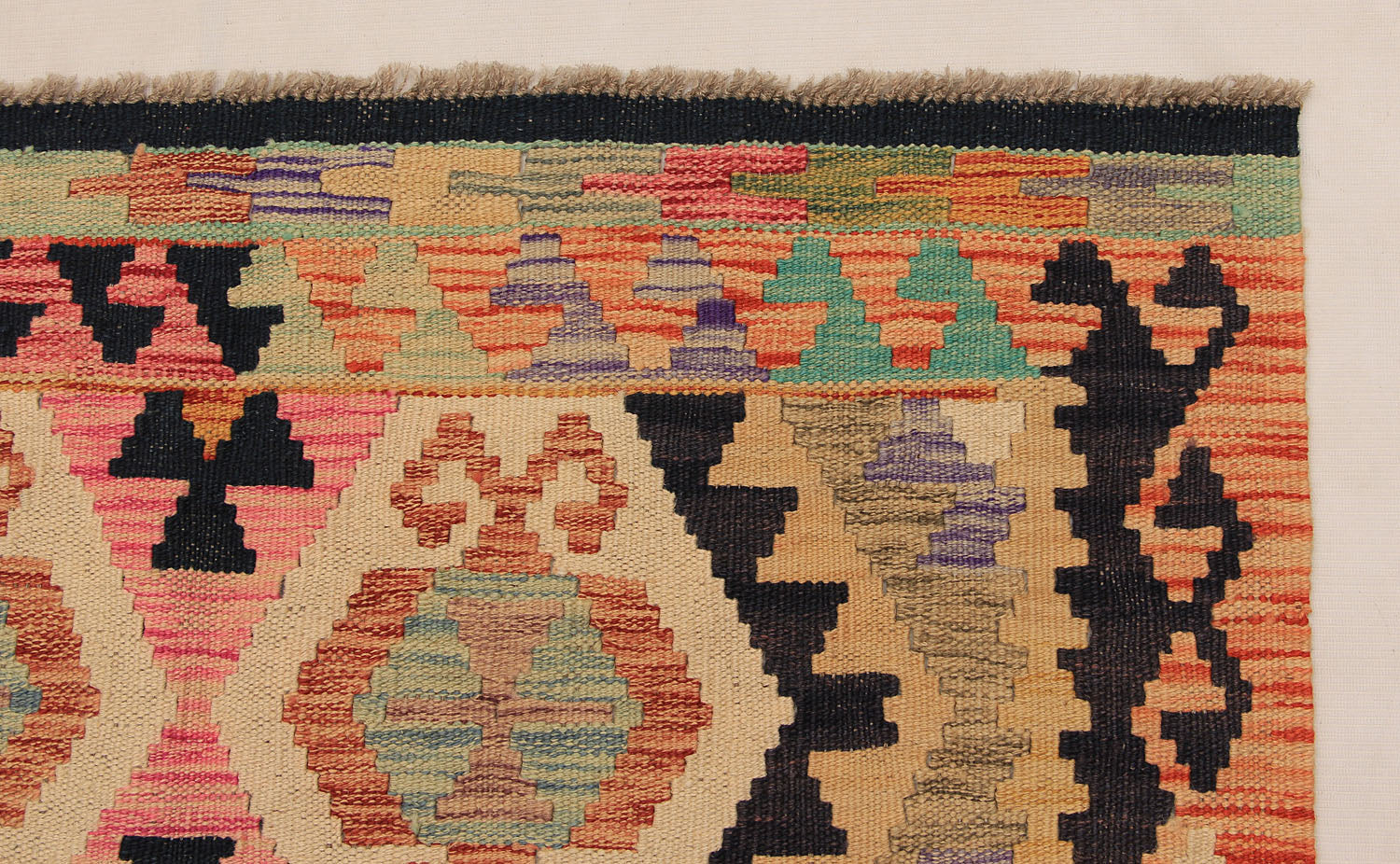 Multy Handmade Veggie Dye Kilim Rug Runner