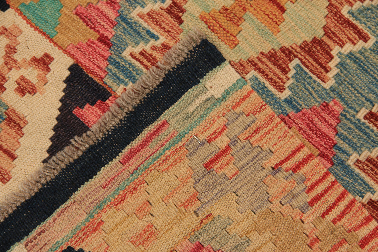 Multy Handmade Veggie Dye Kilim Rug Runner